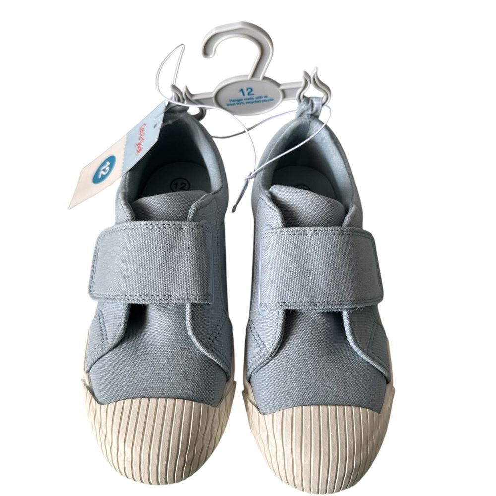 New! 👟Cat & Jack Kids Blue Canvas Sneakers with Velcro Toddler Size 12